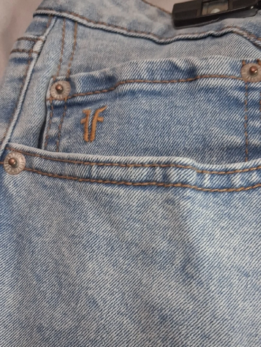 Frye Light Blue Straight Leg Jeans - Picture 4 of 9
